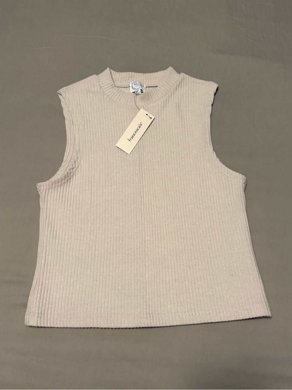 Francesca's Collections Ribbed Sleeveless Tank - Grey